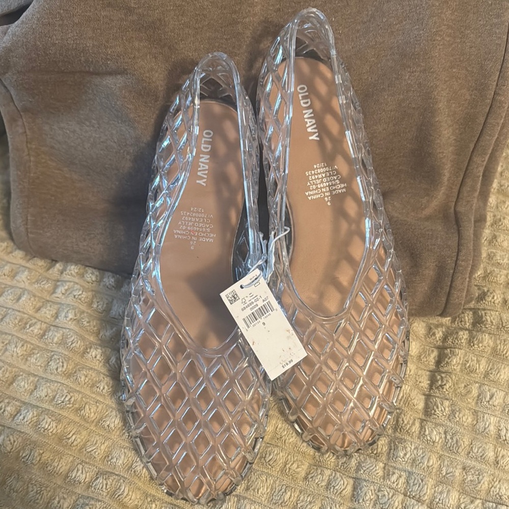 Old Navy Clear Jelly Ballet Flats - Transparent